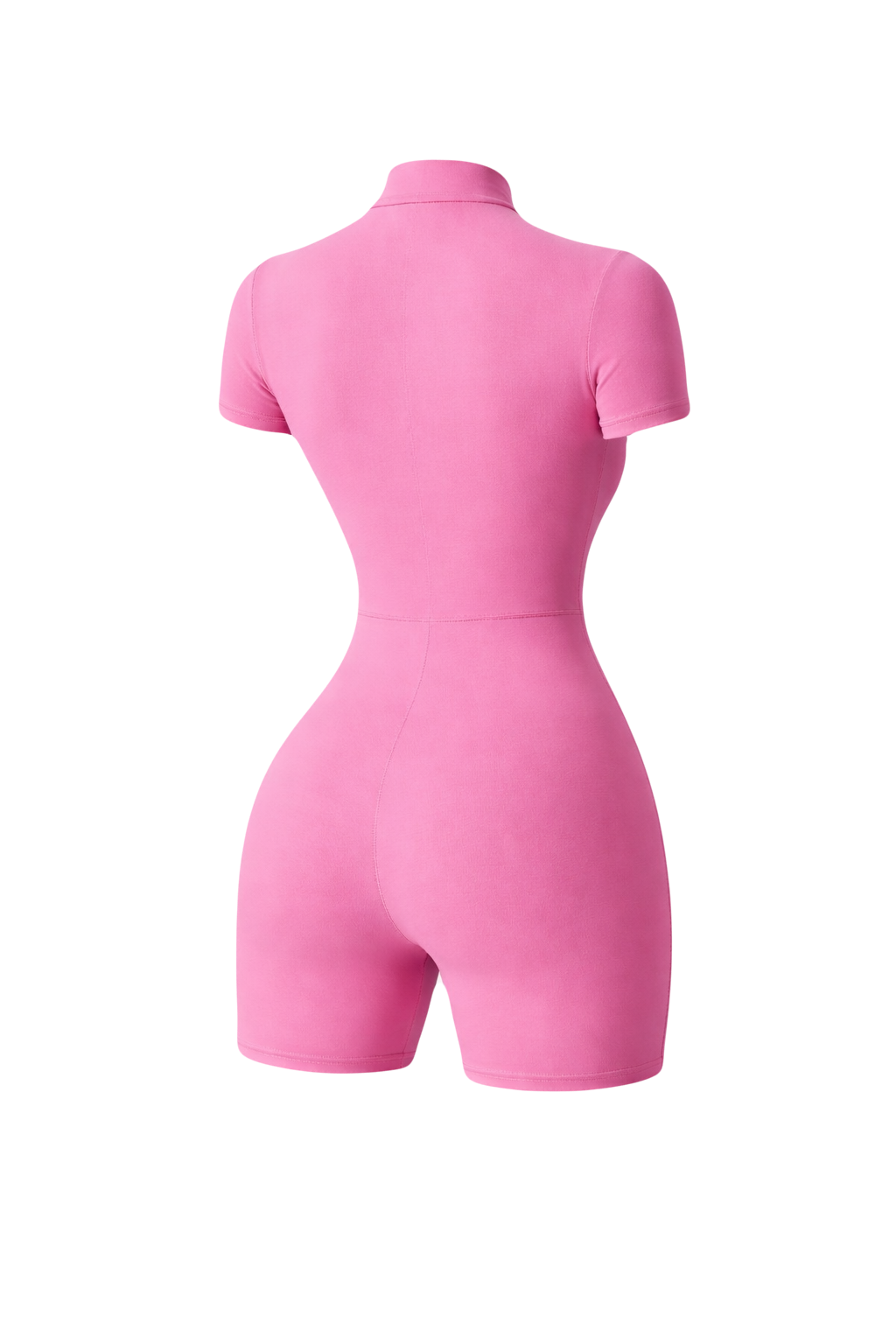 Гладкий комбінезон Shorts Body Crop T-shirt model 36 Light pink (рожевий) - M COMB36-GL-TSHIRT-LIPINK-M фото