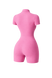 Гладкий комбінезон Shorts Body Crop T-shirt model 36 Light pink (рожевий) - M COMB36-GL-TSHIRT-LIPINK-M фото 2