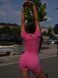 Гладкий комбінезон Shorts Body Crop T-shirt model 36 Light pink (рожевий) - M COMB36-GL-TSHIRT-LIPINK-M фото 8