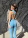 Гладкий комбінезон Leggings Body Crop T-shirt model 52 Bony blue (блакитний) - S LGGBDCT-BL-S фото 5