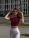 Безшовна футболка Crop T-shirt model 23 Jester red (вишневий) - S CROP-SH23-JSTRRD-S фото 3