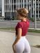 Безшовна футболка Crop T-shirt model 23 Jester red (вишневий) - S CROP-SH23-JSTRRD-S фото 4
