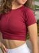 Безшовна футболка Crop T-shirt model 23 Jester red (вишневий) - S CROP-SH23-JSTRRD-S фото 2