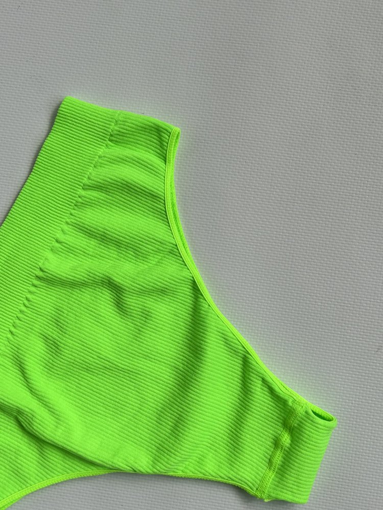 Бразиліана в рубчик Green Neon (зелений неон) - S/M TRUBRARUBCH-GRNE-S/M фото