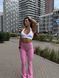 Жіночі легінси кльош leggings Premium model 95 Light pink (рожевий) - M LEG-CL-95-LIPINK-M фото 3