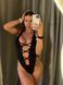 Суцільний купальник з декоративною шнурівкою чорний - S SWIM-1-NERO-S фото 1
