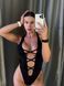 Суцільний купальник з декоративною шнурівкою чорний - S SWIM-1-NERO-S фото 3