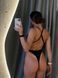 Суцільний купальник з декоративною шнурівкою чорний - S SWIM-1-NERO-S фото 2