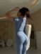 Гладкий комбінезон Leggings Body Crop T-shirt model 31 Bony blue (блакитний) - S COMB-GL-TSH-LOS-BOBL-S фото 3