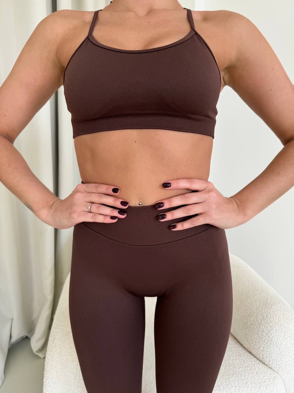 Спортивний топ Top model 85 Chocolate (коричневий) - M TOP-MOD85-CHOCO-M фото