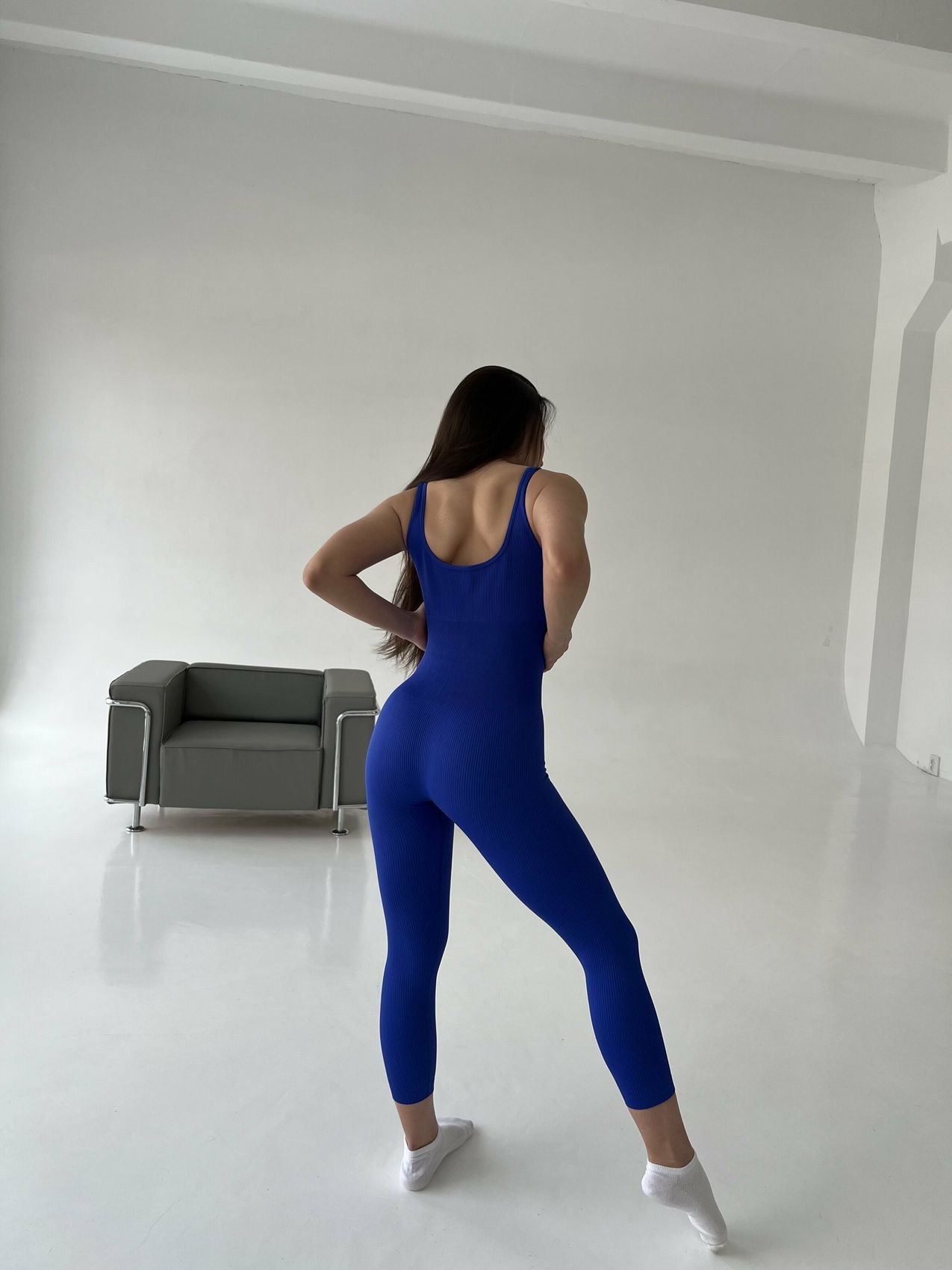 Безшовний комбінезон лосини Cannota Rib Flower blue (синій) - S COMBLE-FLOW/BL-S фото