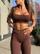 Жіночий спортивний комплект Leggings + Top model 156 Chocolate (коричневий) - S KOMB-156-CHOC-S фото 10