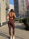 Жіночий спортивний комплект Leggings + Top model 156 Chocolate (коричневий) - S KOMB-156-CHOC-S фото 8