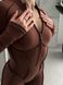 Гладкий комбінезон Leggings Body Crop Top Skin model 151 Chocolate (коричневий) - S KOMB-151-CHOCO-S фото 4