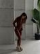 Гладкий комбінезон Leggings Body Crop Top Skin model 151 Chocolate (коричневий) - S KOMB-151-CHOCO-S фото 2