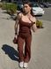 Жіночий комплект трійка Crop Top + Canotta + Leggings Calm Fit model 181 Chocolate (коричневий) - S KOMP-181-CHOC-S фото 6
