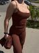 Жіночий комплект трійка Crop Top + Canotta + Leggings Calm Fit model 181 Chocolate (коричневий) - S KOMP-181-CHOC-S фото 4