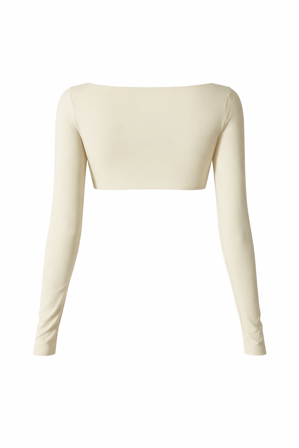 Короткий кроп топ Crop Top Premium model 73 Crema (слонова кістка) - M TOP-73-CREAM-M фото