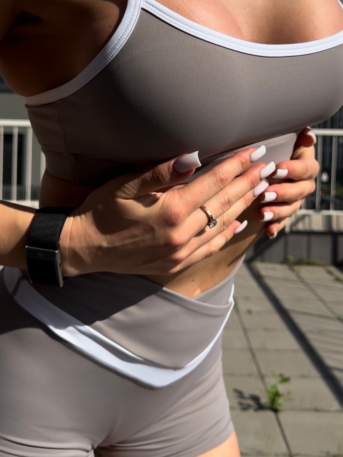 Жіночий комплект Shorts + Top model 194 Sleet(холодний сірий) - S KOMP194-SLEET-S фото