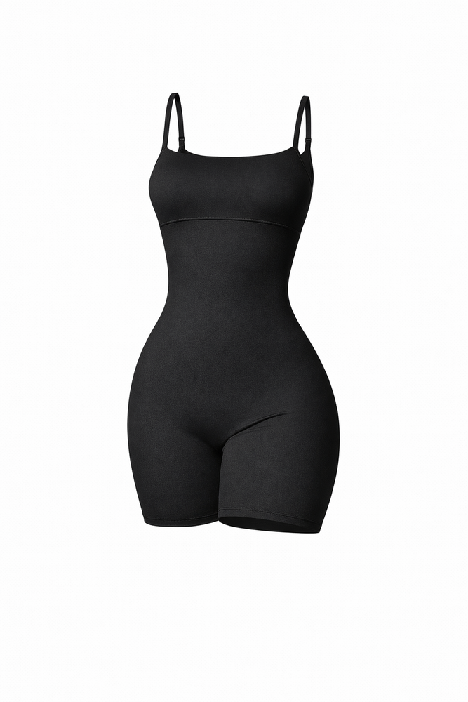 Гладкий комбінезон Shorts Body Canotta model 86 Nero (чорний) - S GL-COMB86-NERO-S фото