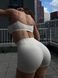 Жіночий спортивний комплект Shorts + Top model 118 Crema (слонова кістка) - S KOMP-118-CREMA-S фото 2