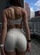 Жіночий спортивний комплект Shorts + Top model 118 Crema (слонова кістка) - S KOMP-118-CREMA-S фото 7