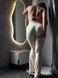 Жіночі легінси-кльош Leggings Premium model 94 Crema (слонова кістка) - M LEG-KLESH-94-CREMA-M фото 2