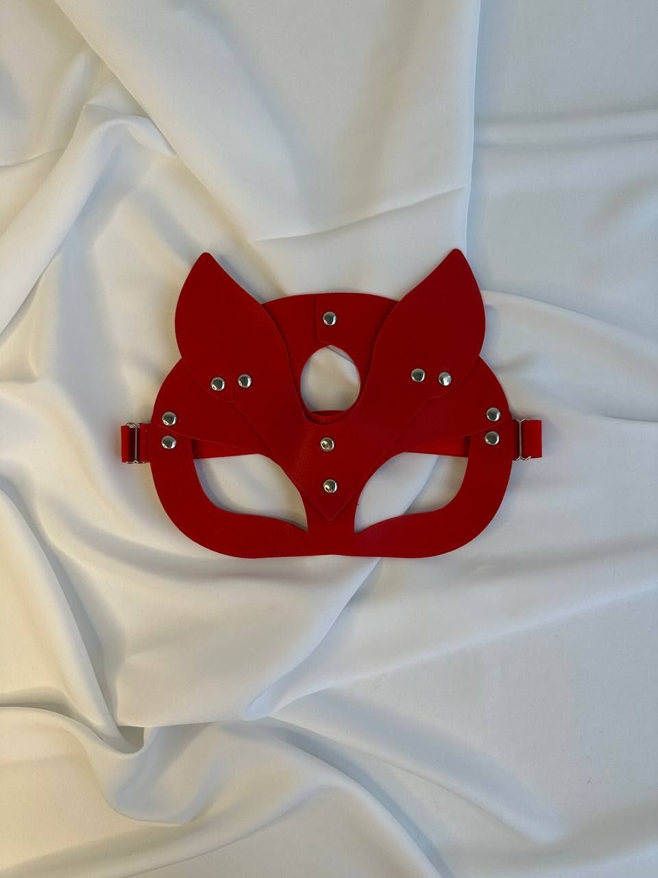 Маска кішки шкіряна червона ACC-MASK-CAT-RED фото