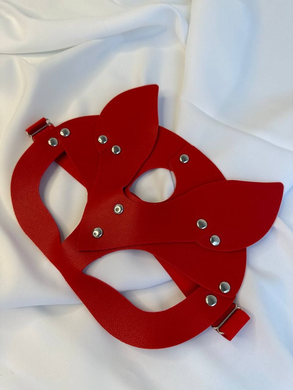 Маска кішки шкіряна червона ACC-MASK-CAT-RED фото