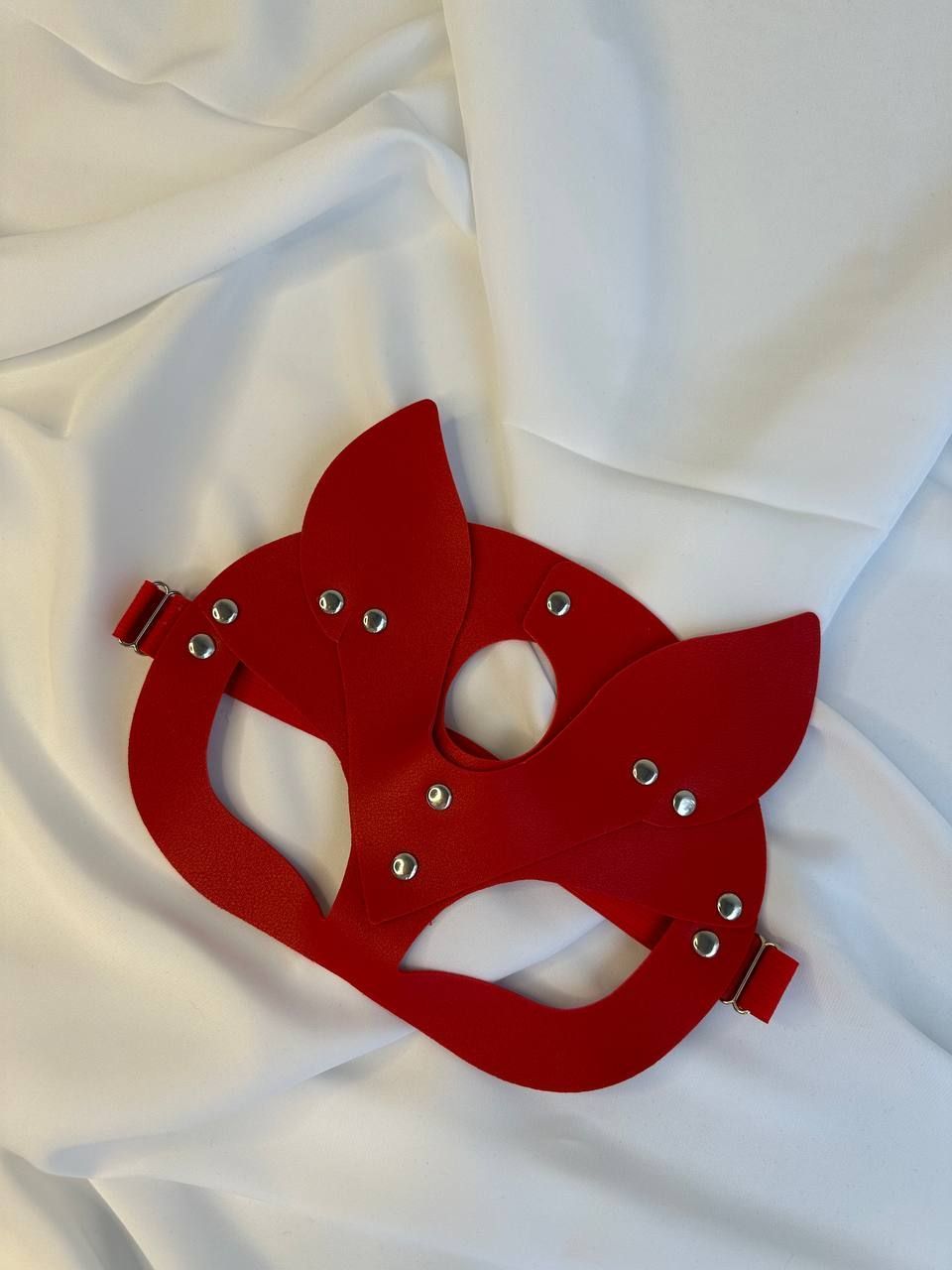 Маска кішки шкіряна червона ACC-MASK-CAT-RED фото