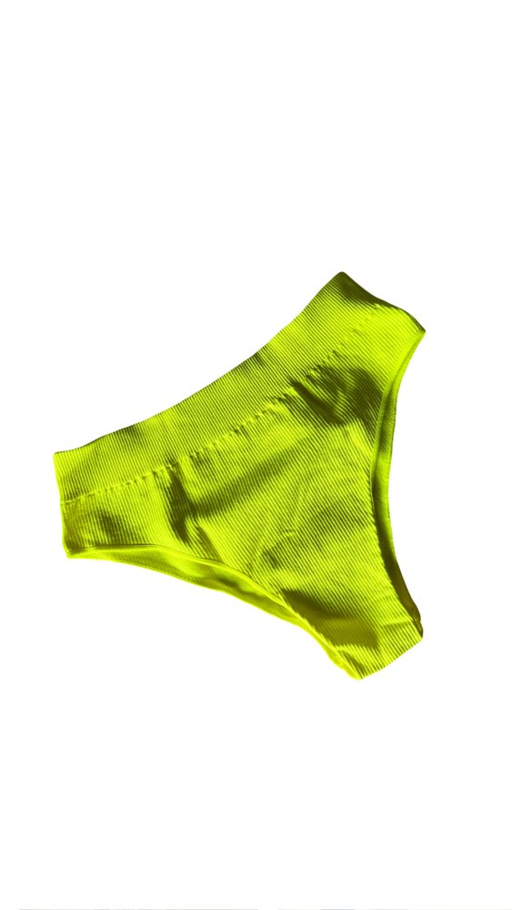 Бразиліана в рубчик Yellow Neon (жовтий неон) - L/XL TRUBRARUBCH-YENE-L/XL фото