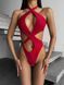 Суцільний переплетений купальник з кільцем, червоний - S SWIM1-RNG-RED-S фото 2