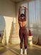 Гладкий комбінізон Leggings Body Crop Top Skin model 149 Chocolate (коричневий) - S KOMB-149-CHOC-S фото 5