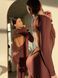 Гладкий комбінізон Leggings Body Crop Top Skin model 149 Chocolate (коричневий) - S KOMB-149-CHOC-S фото 3