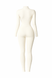 Гладкий комбінезон на флісі Leggings Body Crop top model 63 Crema (слонова кістка) - S KOMB-63-CREMA-S фото 2