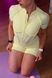 Гладкий комбінезон Shorts Body Crop T-shirt Skin model 109 Sun lime (жовтий) - S KOMB-GL-109-SUN-S фото 4