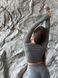 Giulia Crop Top RIB в рубчик з довгим рукавом Poppy seed (сірий) ONE SIZE GLCRTR-PPPSD фото 2
