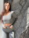 Giulia Crop Top RIB в рубчик з довгим рукавом Poppy seed (сірий) ONE SIZE GLCRTR-PPPSD фото 3