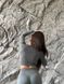 Giulia Crop Top RIB в рубчик з довгим рукавом Poppy seed (сірий) ONE SIZE GLCRTR-PPPSD фото 4