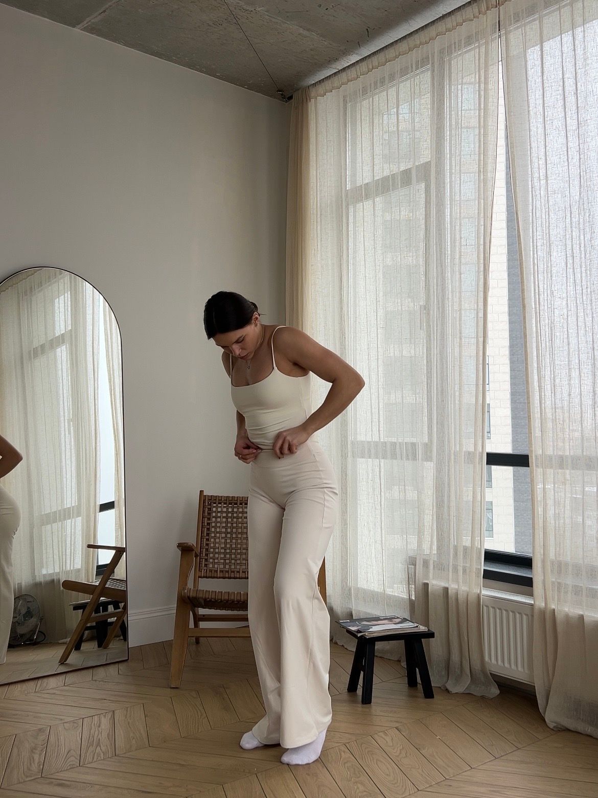 Жіночі легінси Leggings Premium model 171 Crema (слонова кістка) - M LEG-171-CREMA-M фото