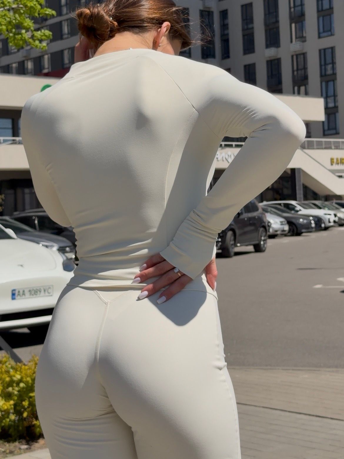 Жіночі легінси Leggings Premium model 171 Crema (слонова кістка) - M LEG-171-CREMA-M фото