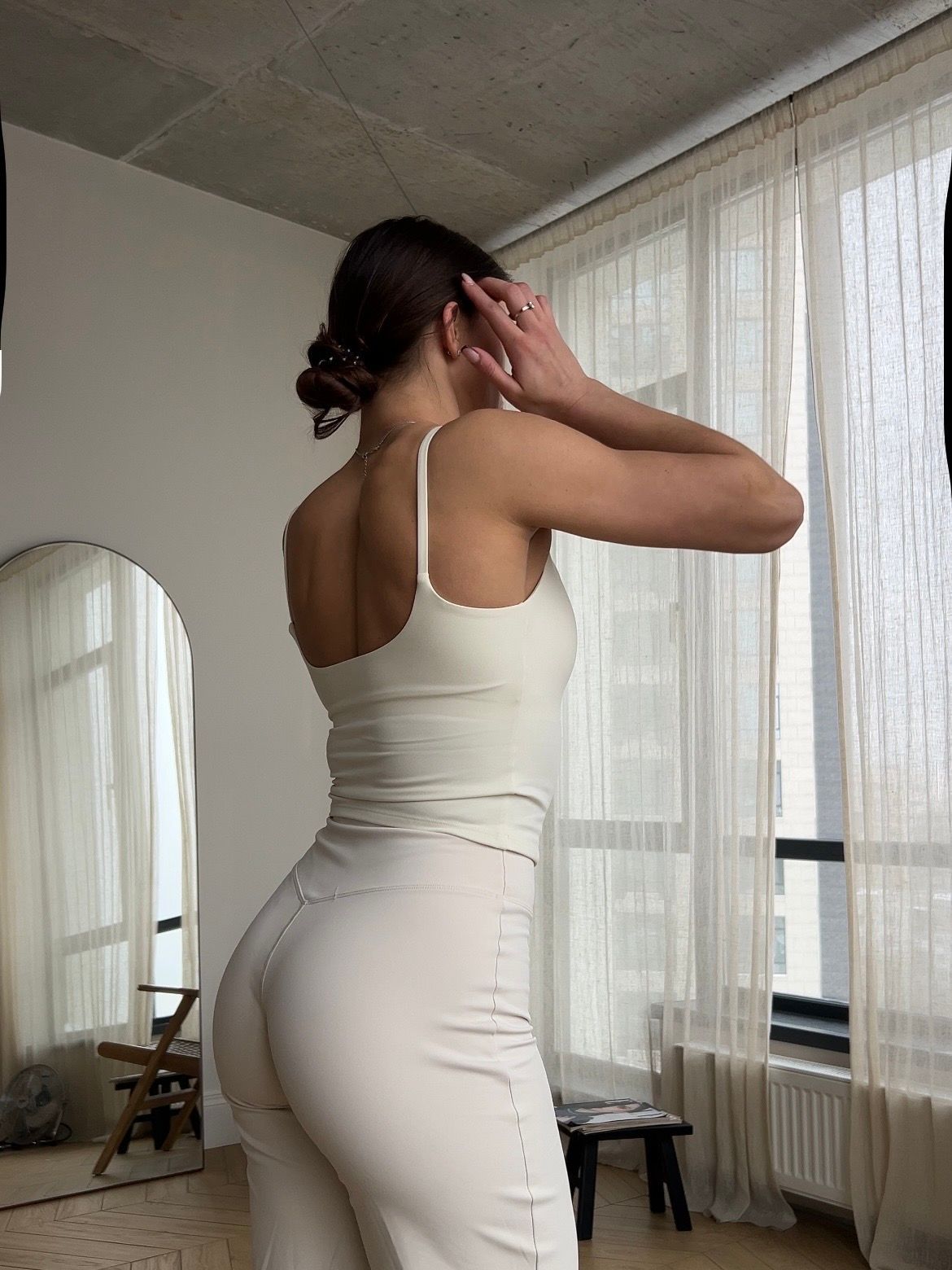 Жіночі легінси Leggings Premium model 171 Crema (слонова кістка) - M LEG-171-CREMA-M фото