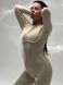Гладкий комбінезон Leggings Body Crop top Skin  model 75 Crema (слонова кістка) - M COMB-GL-CREMA-M фото 1
