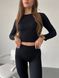 Безшовний рашгард в рубчик Crop Top RIB Basic Nero (чорний) - М CROP-TOP-RIB-NE-M фото 1