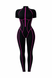 Гладкий комбінізон Leggings Body Crop T-shirt Skin model 147 Nero/fuxia - S  KOMB-147-NEFUX-S фото 1