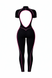Гладкий комбінізон Leggings Body Crop T-shirt Skin model 147 Nero/fuxia - S  KOMB-147-NEFUX-S фото 2